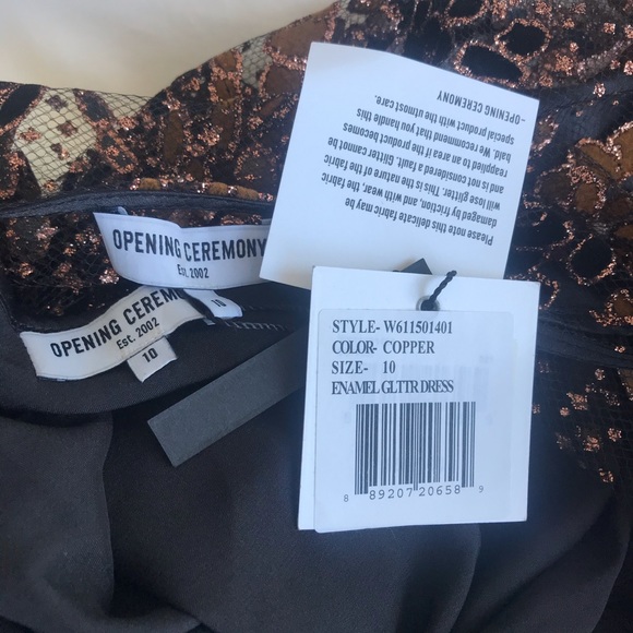 NWT Opening Ceremony Enamel Glitter Maxi Dress - Picture 8 of 8